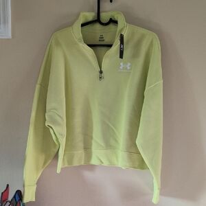 Under Armour Women's Lime Green Half-Zip Sweatshirt